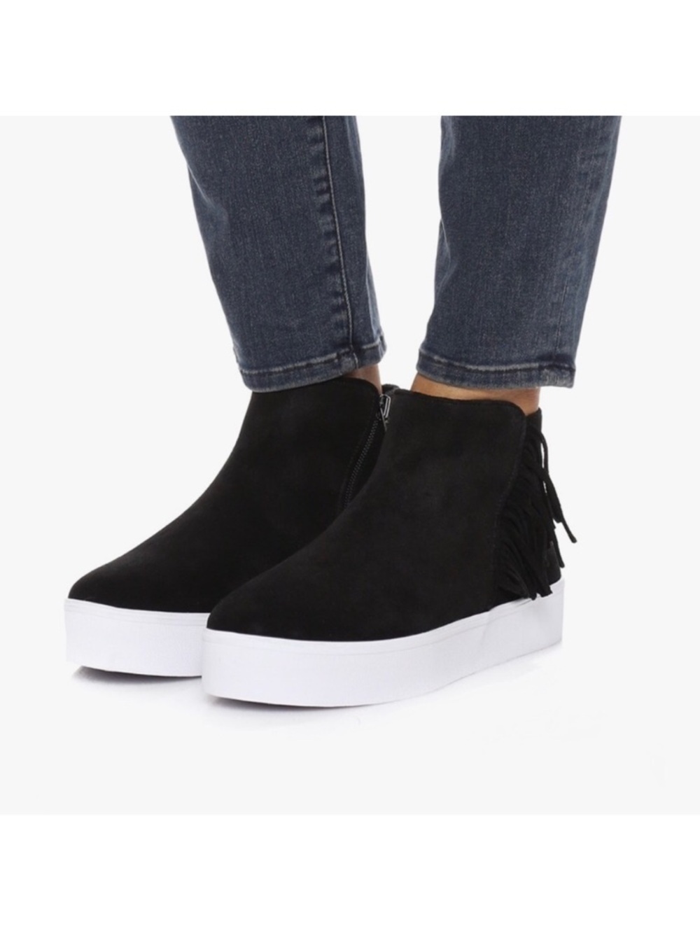 Rebecca Minkoff ‘Stella’ Fringe Suede Sneaker